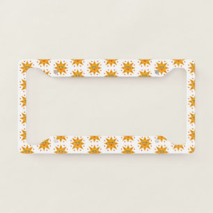 Cute Sunshine Suns Colorful Handmade Boho License Plate Frame