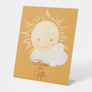 Cute Sunshine Theme Shower Gifts Favor Pedestal Sign