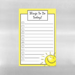 Cute Sunshine Yellow Smile Face To Do List Magnetic Dry Erase Sheet