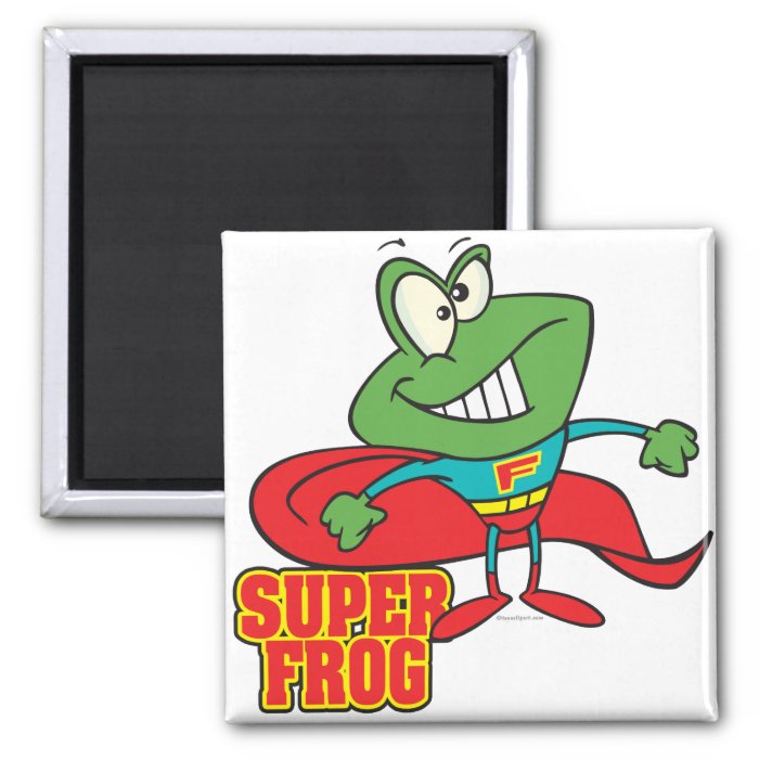 cute super frog superhero cartoon fridge magnets