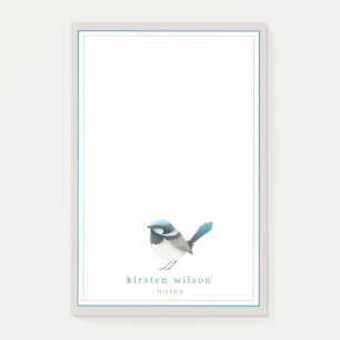 Cute Superb Fairy Wren - Personalized Post-it Notes