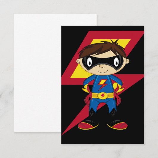 Cute Superhero Boy (Front/Back)