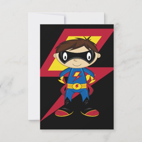 Cute Superhero Boy Invites
