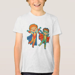 Cute Superhero Boys Tri-Blend Shirt