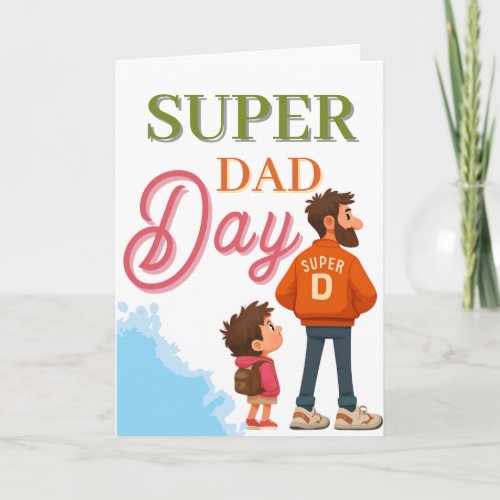 Cute Superhero Father's Day | Super Dad Greeting Card