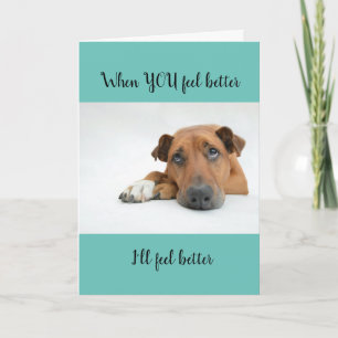 Cute Support Get Well Wishes Greeting Card