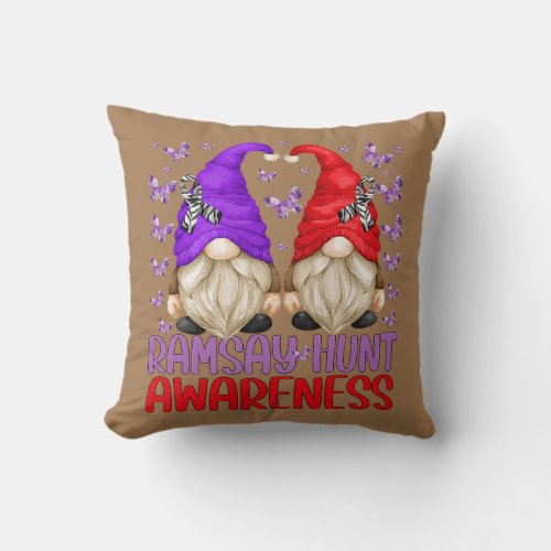 Cute Support Gnomes For Women And Men Ramsay Hunt Throw Pillow