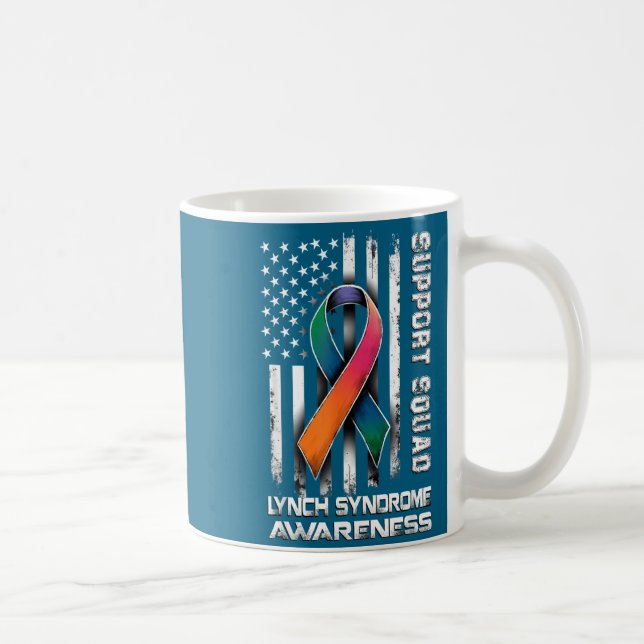 Cute Support Lynch Syndrome Squad Awareness Coffee Mug (Right)