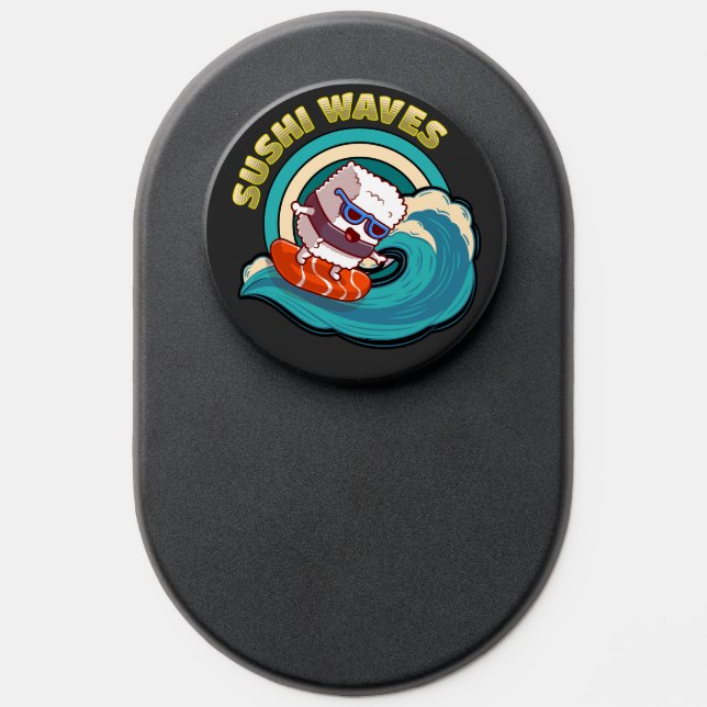 Cute surfing Kawaii Sushi PopSocket (Popsocket)