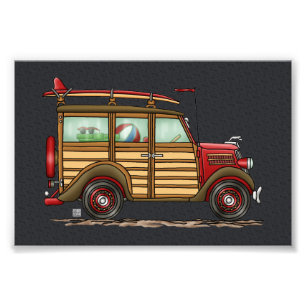 Cute Surfing Woody Photo Print