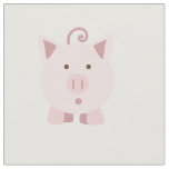 Cute Surprised Pig Fabric