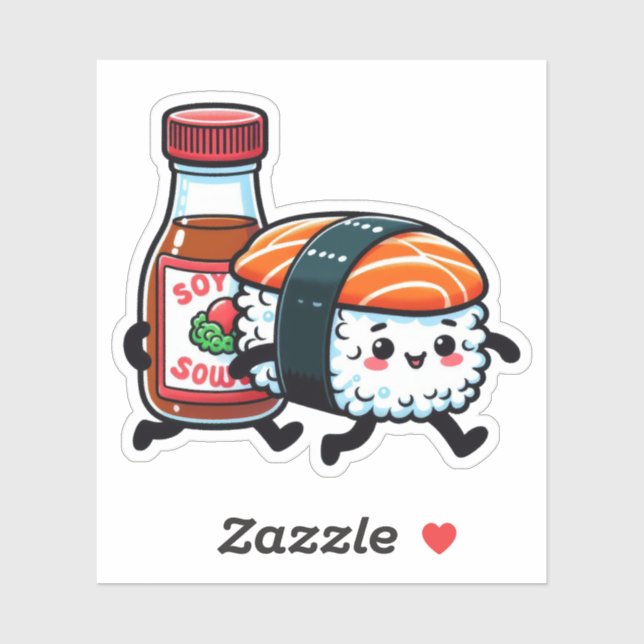 Cute Sushi Art Vinyl Stickers (Sheet)