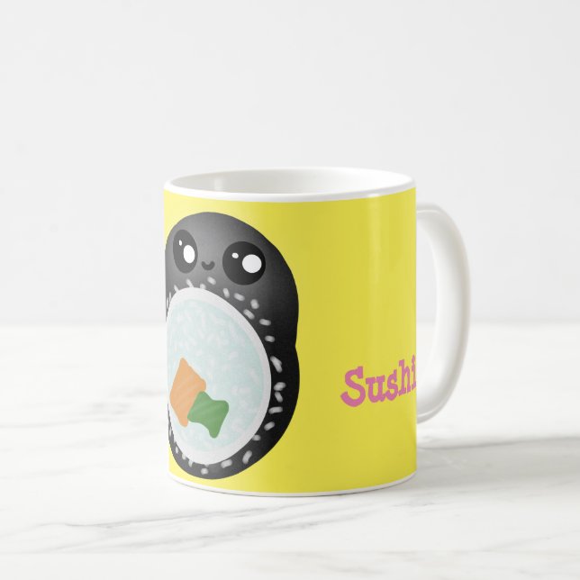 Cute Sushi cartoon design Coffee Mug (Front Right)