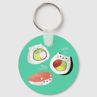 Cute Sushi Cat Keychain