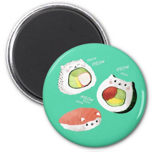 Cute Sushi Cat Magnet