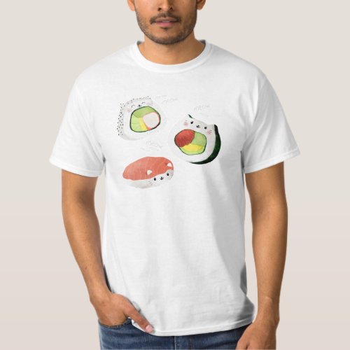 Cute Sushi Cat T_Shirt