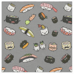 Cute Sushi Characters | Funny Kawaii Patterned Fabric
