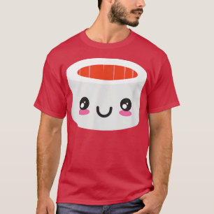 Cute Sushi Face Nigiri Maki Sashimi Salmon Japan F T-Shirt