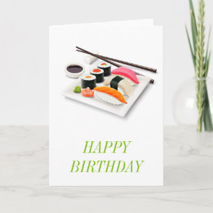 Cute sushi Japanese food Card