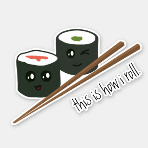 Cute Sushi Kawaii Character Laptop Sticker