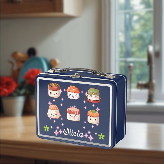 Cute Sushi Kawaii Metal Lunch Box (Creator Uploaded)