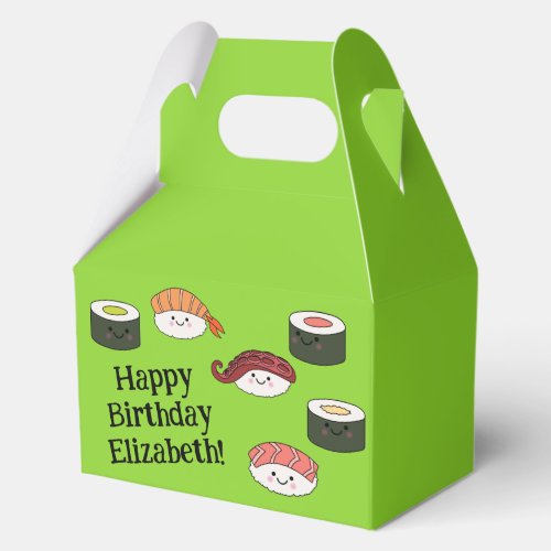 Cute Sushi Kids 1st Birthday Party Favor Boxes