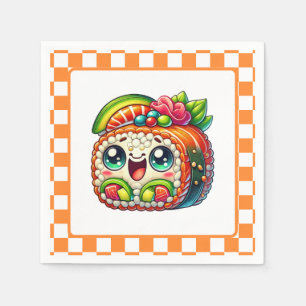 Cute sushi lovers party  napkins