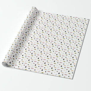 Cute Sushi Pattern   Japanese Food Illustration Wrapping Paper