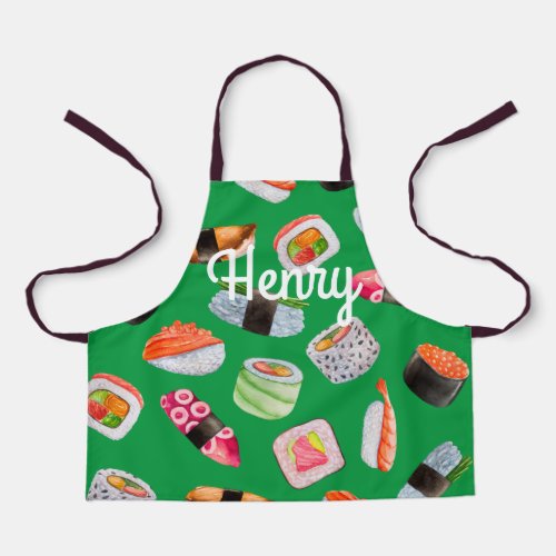 Cute Sushi Personalized Kids Apron