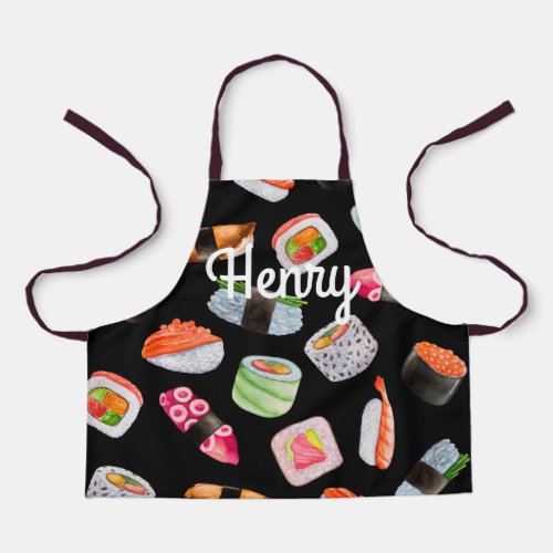 Cute Sushi Personalized Kids Apron