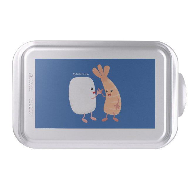 Cute sushi rice prawn friends cartoon cake pan (Front)