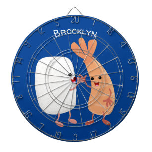 Cute sushi rice prawn friends cartoon dart board