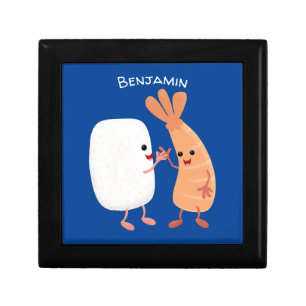 Cute sushi rice prawn friends cartoon gift box