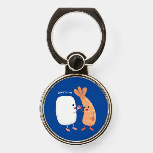 Cute sushi rice prawn friends cartoon phone ring stand