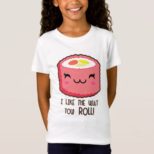 Cute Sushi Roll Emoji T_Shirt