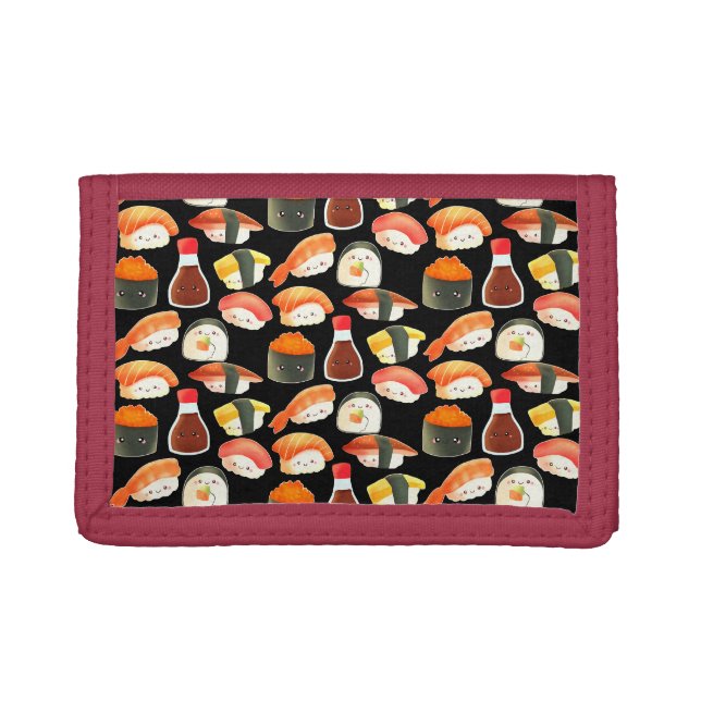 Cute Sushi Tri-fold Wallet (Front)