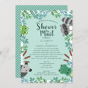 Cute Swamp Critters Baby Shower by Mail Invitation