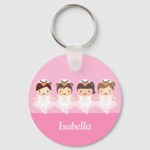 Cute Swan Ballet Ballerina For Girls Keychain