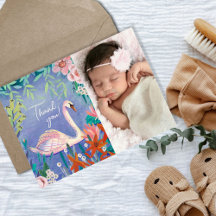 Cute Swan Princess Floral Thank you