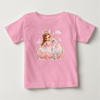 Cute Swan Princess Pink Fairytale Baby T-Shirt