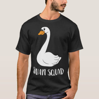 Cute Swan Squad Funny Team Swans T-Shirt