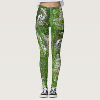 Cute Swans Pattern Legging
