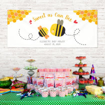 Cute Sweet As Can Bee Themed Kawaii Baby Shower Banner