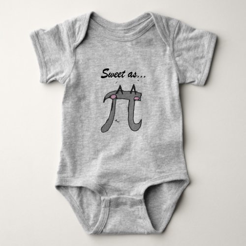 Cute Sweet as Pi Baby Bodysuit