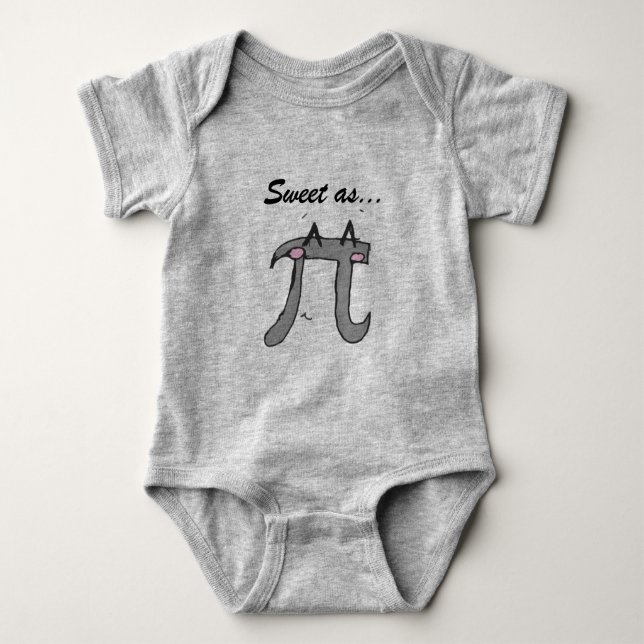 Cute Sweet as Pi Baby Bodysuit (Front)