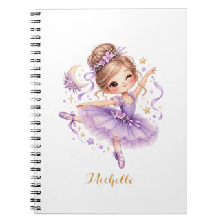 Cute Sweet Ballerina Princess Personalized Notebook