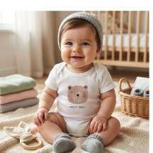 Cute Sweet Bear Baby Bodysuit | Minimalist Woodlan