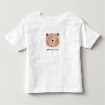 Cute Sweet Bear Toddler T-Shirt | Minimalist Woodl