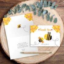 Cute Sweet Bee Baby Shower Thank You Buzzing By