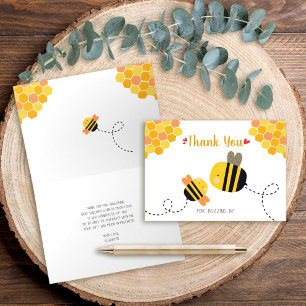 Cute Sweet Bee Baby Shower Thank You Buzzing By